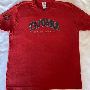 Tijuana 664 Red Graphic T-Shirt size L